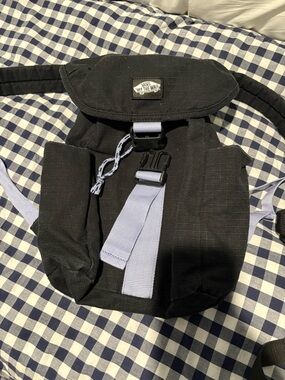 Vans Black Crossbody Backpack with Light Purple Accents